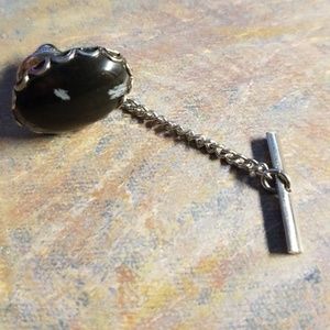 Snowflake Obsidian Tie Pin
